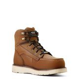 Rebar 6 inch Composite-Toe Waterproof Moc Toe Wedge Work Boot Distressed Brown