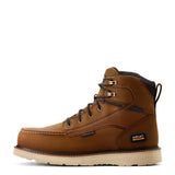 Rebar 6 inch Composite-Toe Waterproof Moc Toe Wedge Work Boot Distressed Brown