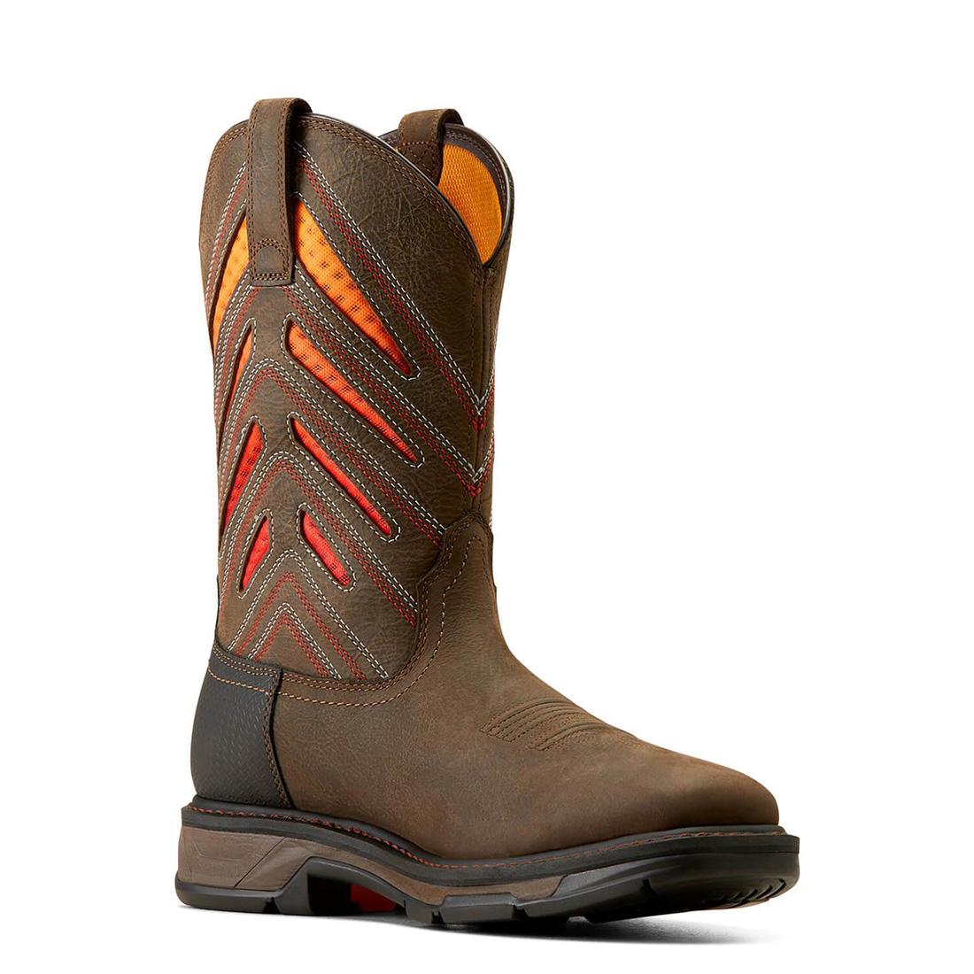 WorkHog XT VentTEK Waterproof Soft-Toe Work Boot Iron Coffee
