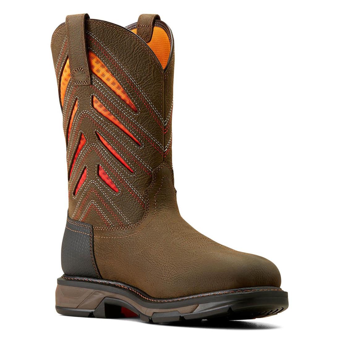 WorkHog XT VentTEK Waterproof Carbon-Toe Work Boot Iron Coffee