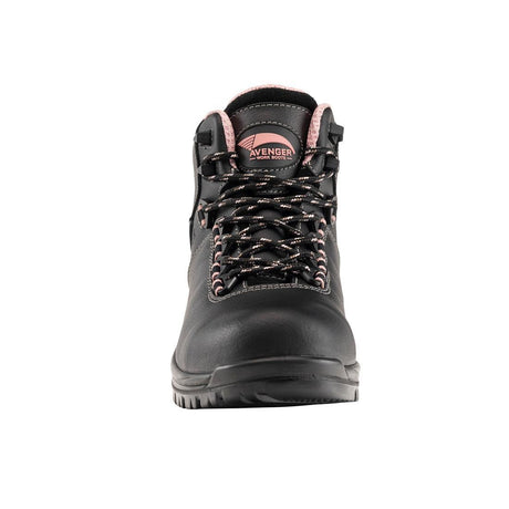 Avenger Breaker Women’s Puncture Resistant Comp-Toe Work Boots – Black A7287 Front Image