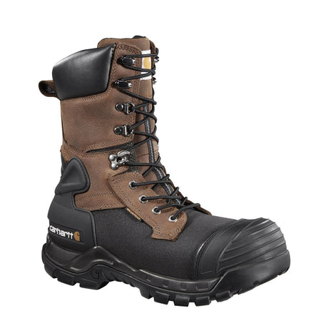 Carhartt-Carhartt Yukon Pac Wp Ins. 10" Composite Toe Brown/Black Work Boot-Steel Toes-2