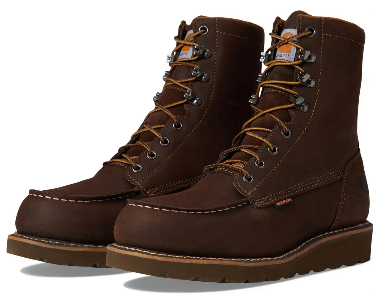 Carhartt-Moc Wedge 8" Men's Wp Soft-Toe Brown Boot-Steel Toes-5