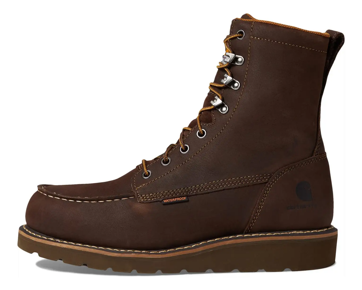 Carhartt-Moc Wedge 8" Men's Wp Soft-Toe Brown Boot-Steel Toes-7