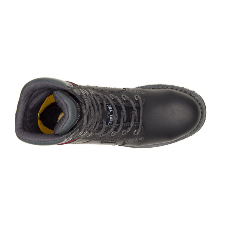 Caterpillar Echo Women’s Steel-Toe Waterproof Work Boot Black P90899 Front Image