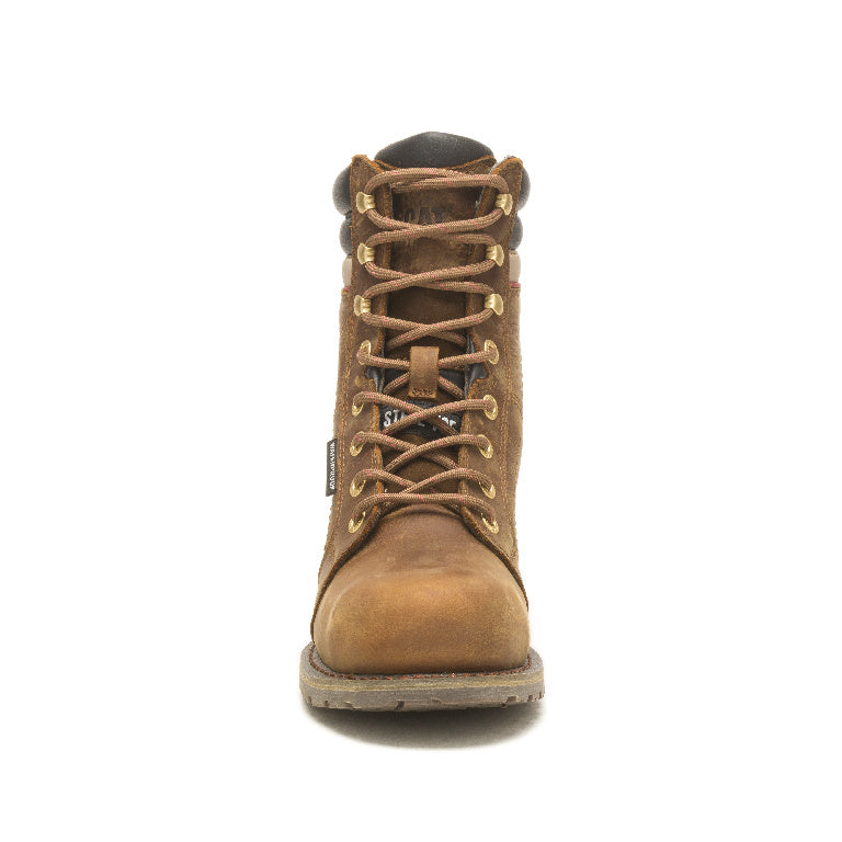 Caterpillar Echo Women’s Steel-Toe Waterproof Work Boot Brown P91575 Front Image
