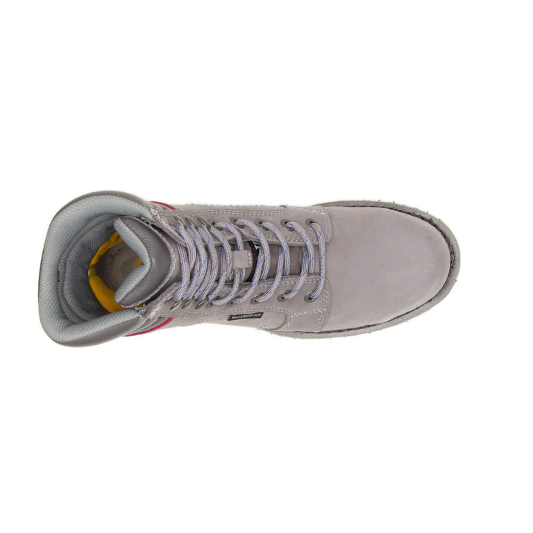 Caterpillar Echo Women’s Steel-Toe Waterproof Work Boot Frost Grey P90565 Front Image