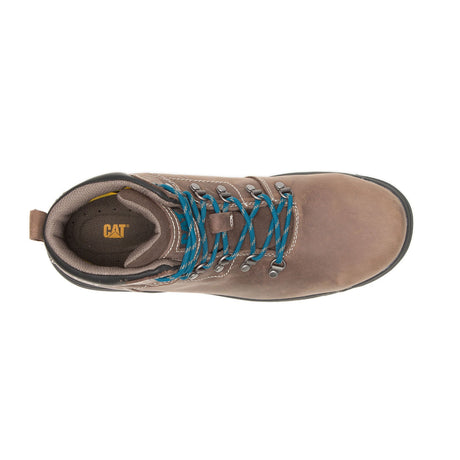 Caterpillar Mae Women’s Steel-Toe Waterproof Work Boot Light Brown P91012 Front Image
