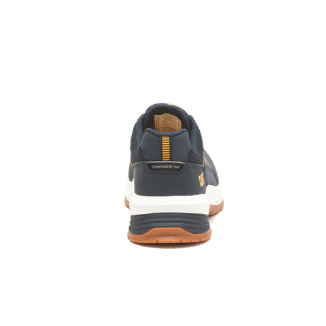 Caterpillar Streamline 2.0 Composite-Toe Mesh Work Shoe Navy P91380 Heel Image