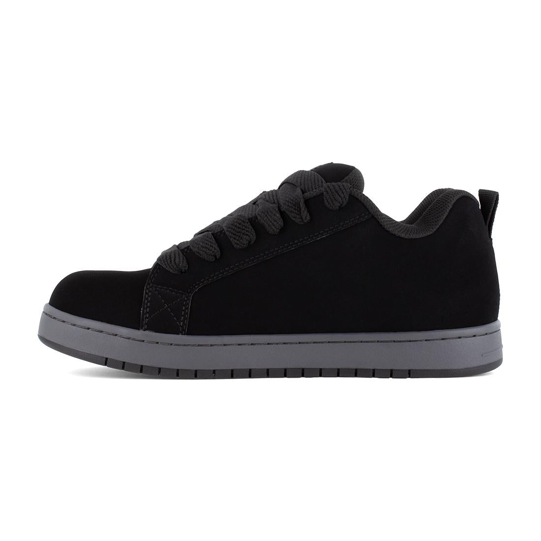 Dc Shoes Court Graffik Composite Toe Work Shoe – Black/Gray DC60103 Heel Image