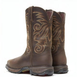 Durango Maverick XP Steel Toe Waterproof Western Work Boot Brown Heel