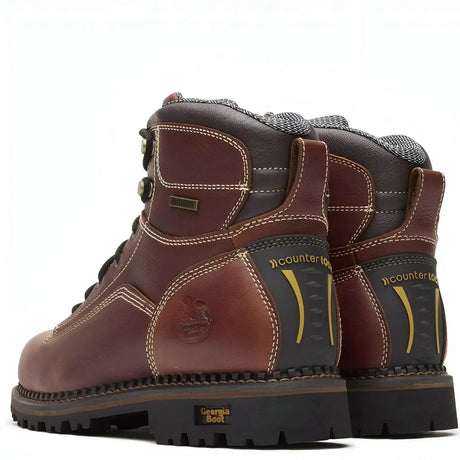 Georgia Boot AMP 6" LT Logger Low Heel Waterproof Work Boot Heel