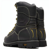 Georgia Boot AMP LT Logger Low Heel Waterproof Work Boot Black Heel