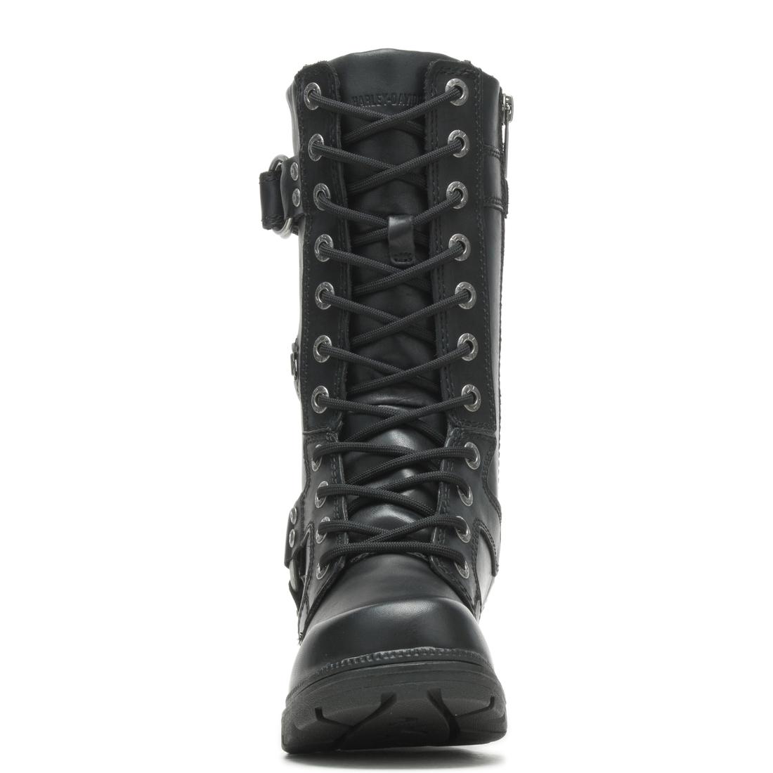 Women's Harley-Davidson Eda Black Lace-Up Boots – Steel Toes