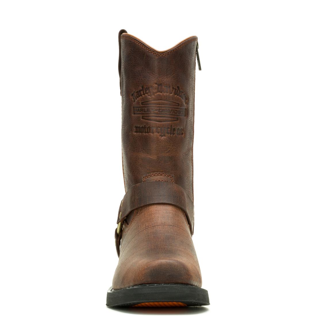 Men's Harley-Davidson Hustin Brown West Leather Boots – Steel Toes