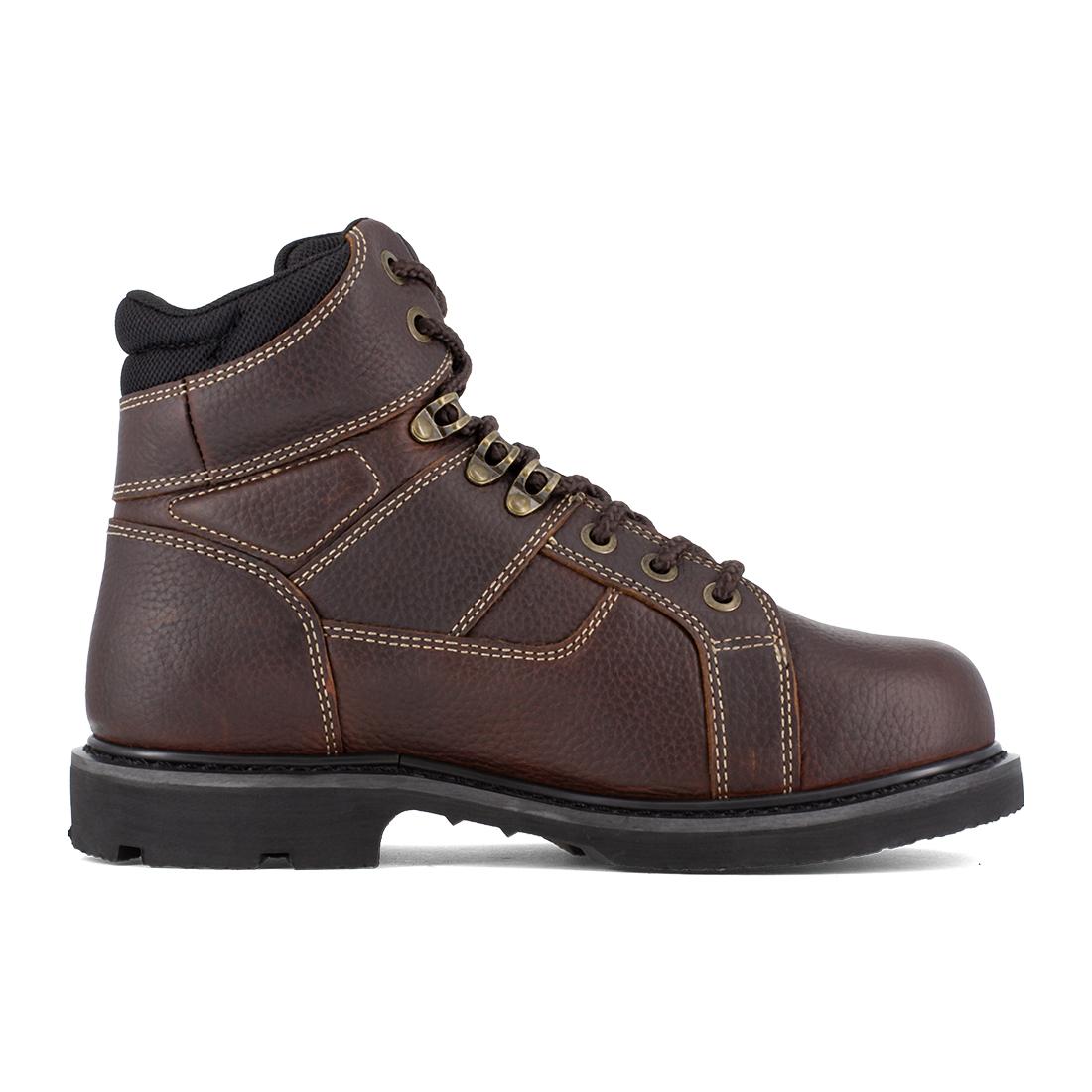 Iron Age Groundbreaker 6" CushGuard Internal Steel Toe Met Guard Work Boot – Dark Brown IA5021 heel image