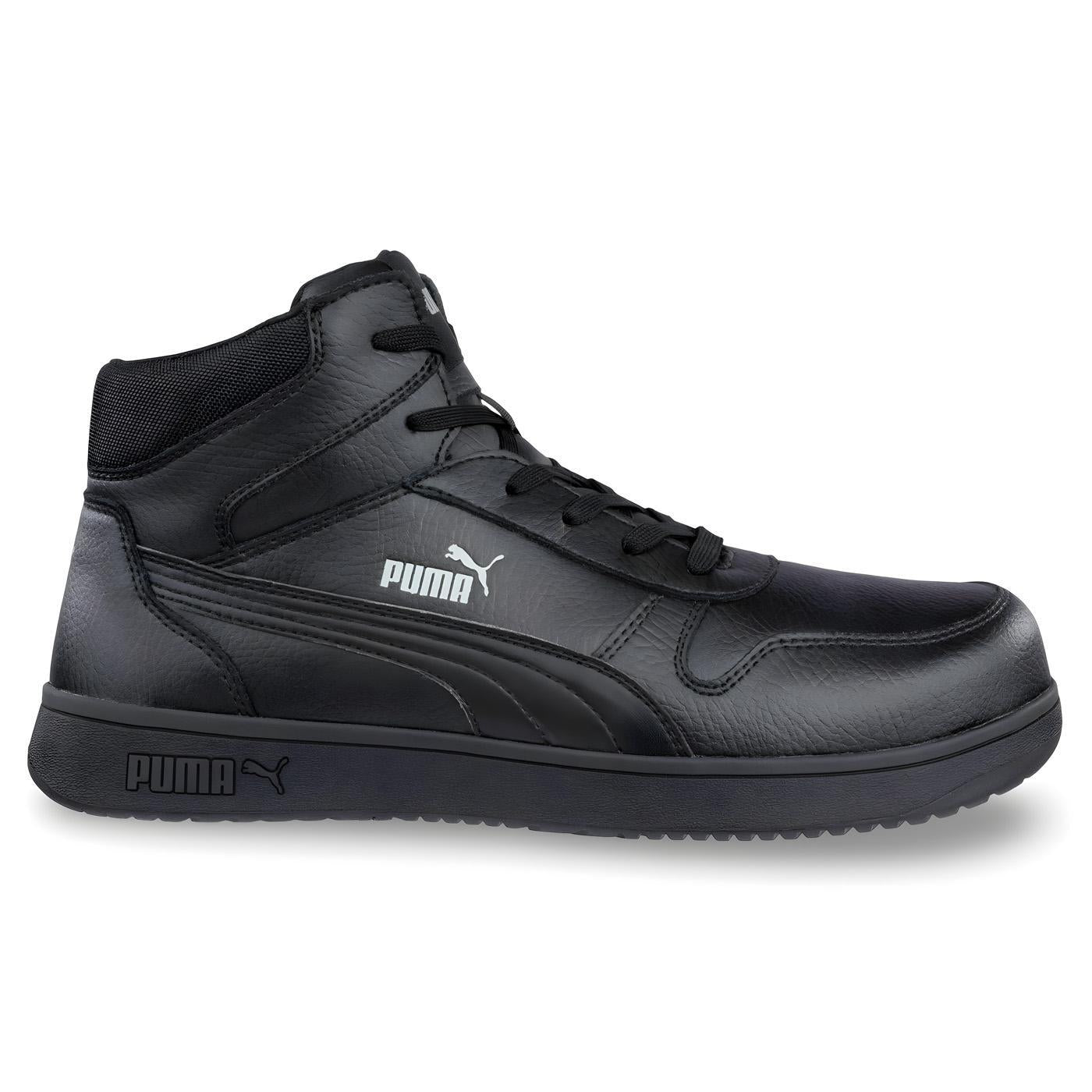PUMA 安全靴FrontcourtBlackDisc Mid 25.0 EEE Puma Safety Frontcourt Composite Toe Mid Shoes – Black – Steel Toes