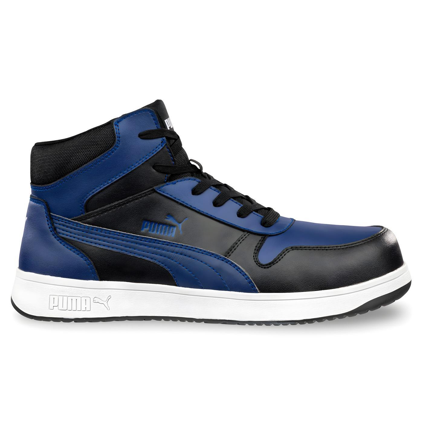 Puma Safety Frontcourt Blue Composite Toe Mid – Black – Steel Toes