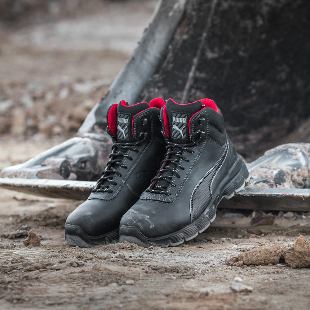 Puma Safety Condor Steel Toe Work Shoes – Black image view 2