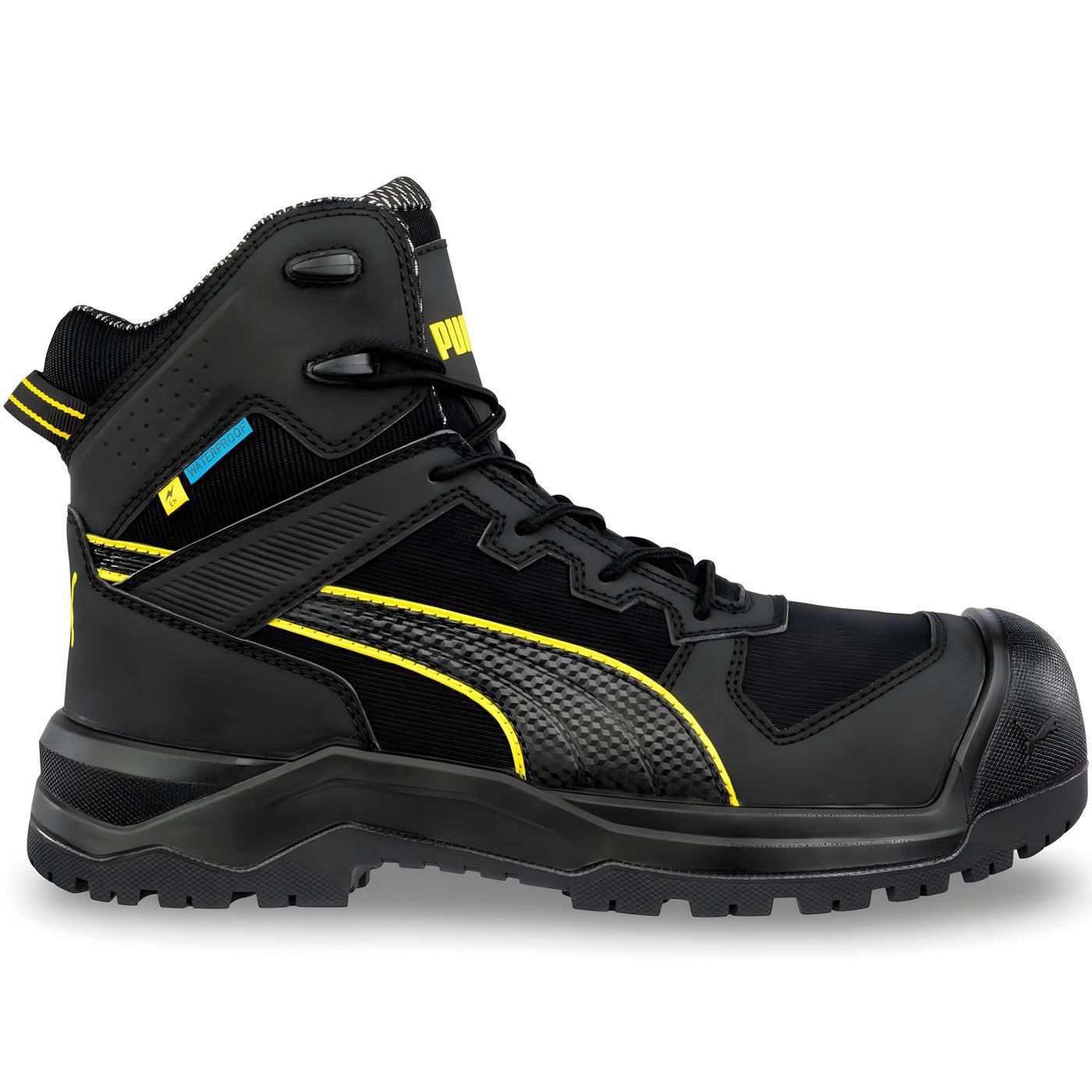 Puma Safety Rock HD 6 Composite Toe Work Boots – Black – Steel Toes