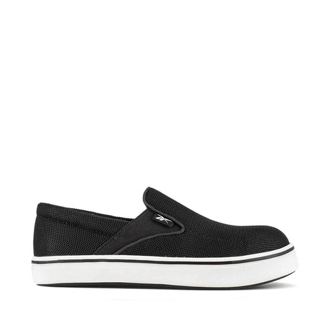 Reebok Women's Comfortie Slip On Comp toe Black RB725 side view