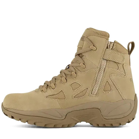 Reebok Work-Rapid Response Rb Military 6 In Soft Toe Desert Tan Side Zip-Steel Toes-4