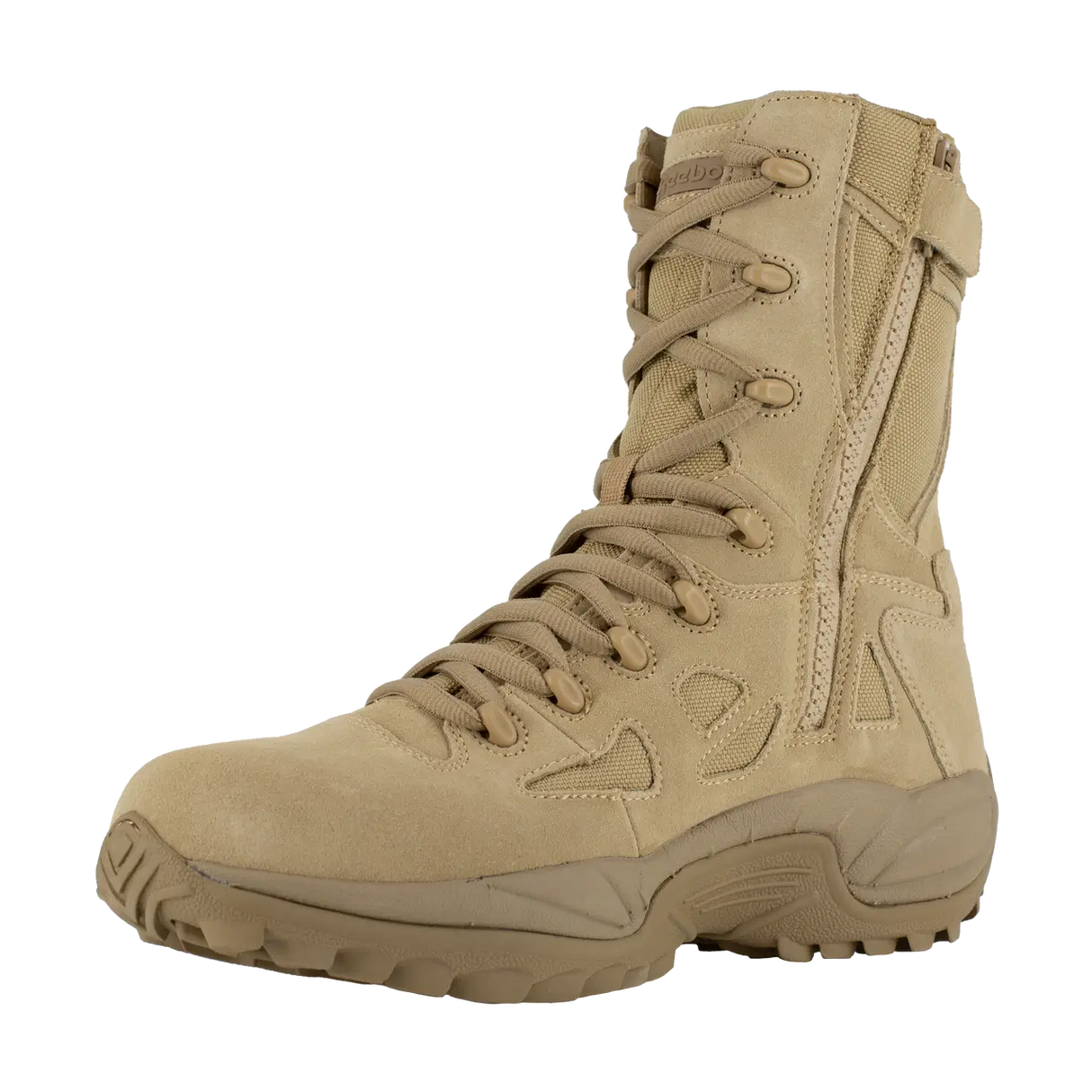 Reebok Work-Rapid Response Rb Military 8 In Soft Toe Desert Tan Side Zip-Steel Toes-5