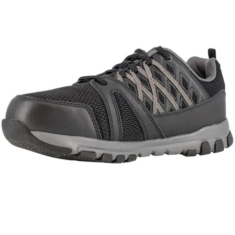 Reebok Women's Sublite Steel Toe Shoe Black with Grey RB416 inside view