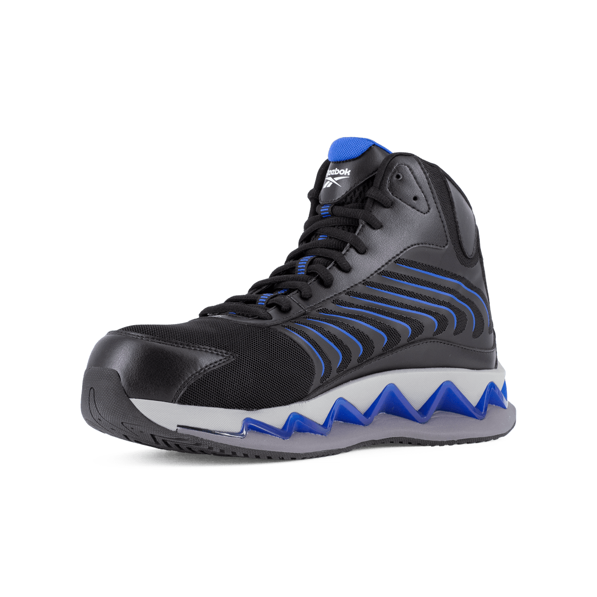 Reebok Work-Zig Elusion Heritage Work Athletic Composite Toe Black,Blue-Steel Toes-5
