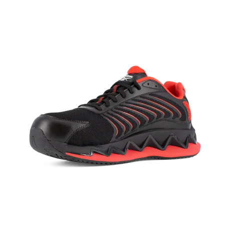 Reebok Work-Zig Elusion Heritage Work Athletic Composite Toe Black,Red,Gray-Steel Toes-2