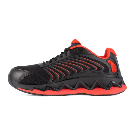 Reebok Work-Zig Elusion Heritage Work Athletic Composite Toe Black,Red,Gray-Steel Toes-4