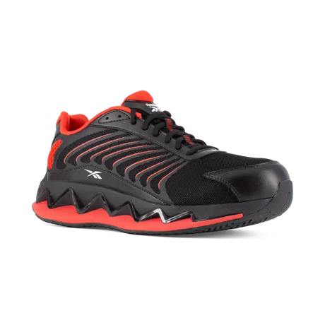 Reebok Work-Zig Elusion Heritage Work Athletic Composite Toe Black,Red,Gray-Steel Toes-5