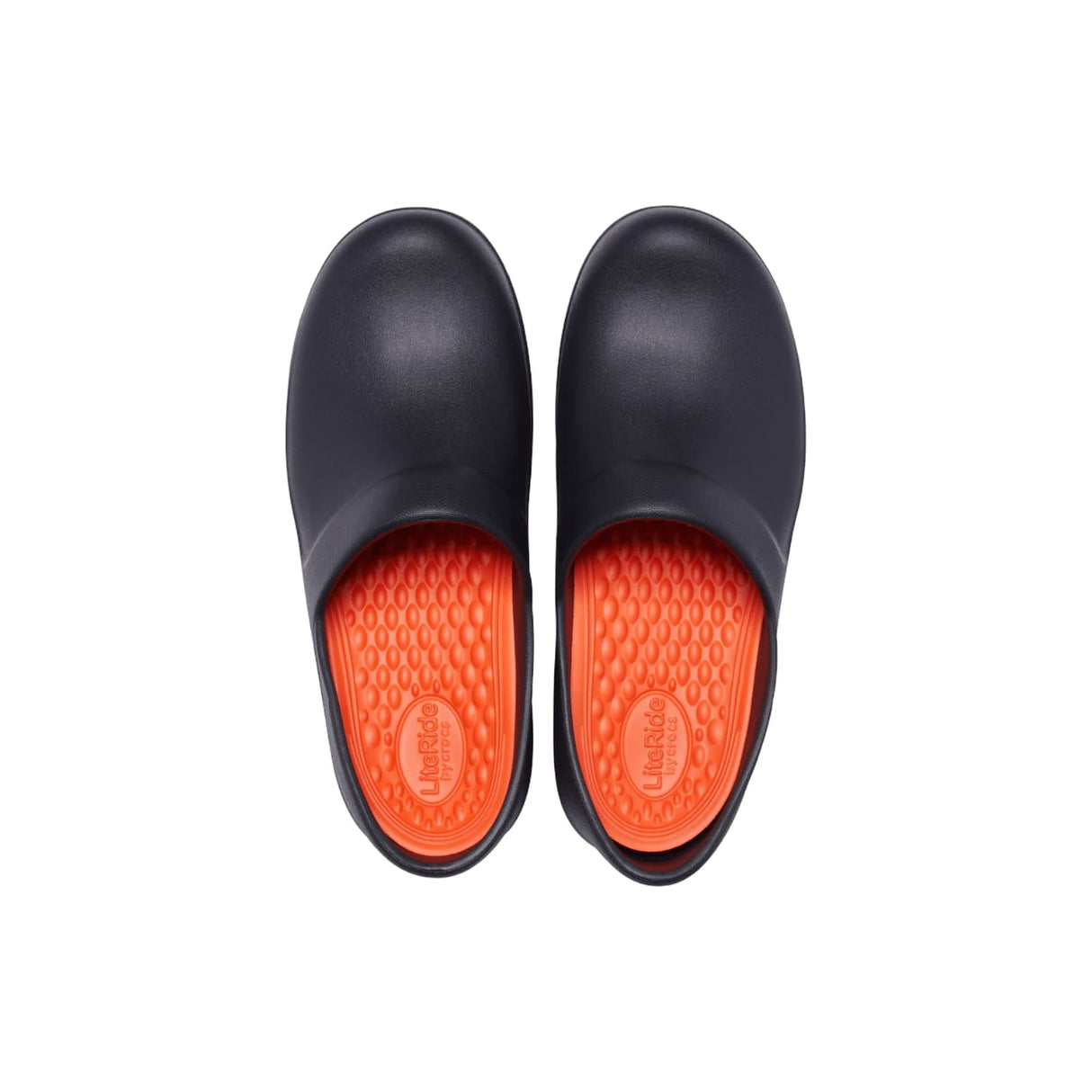 Crocs Women's Neria Pro II LiteRide Slip Resistant Clog Black upper view