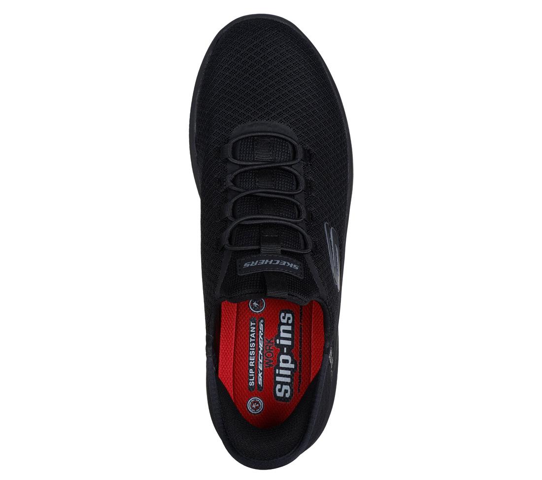 Skechers Work Summits Sr Colsin Slip Resistant Shoe Black 200205/BBK Heel Image