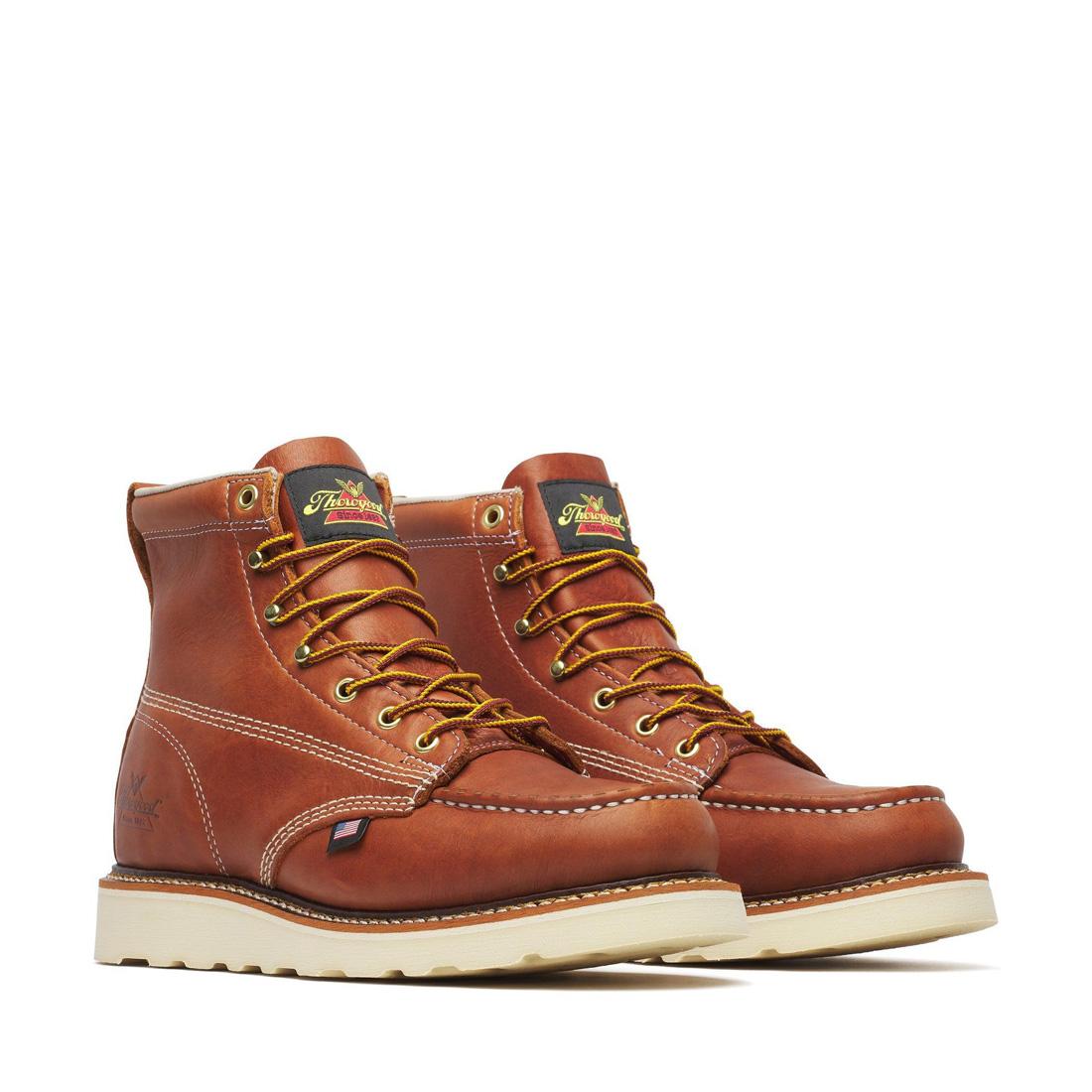 Thorogood American Heritage 6" Moc Toe Boot Maxwear Wedge Tobacco 814-4200 Image 8