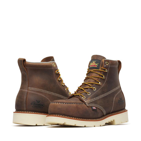 Thorogood American Heritage 6" Steel-Toe Moc Toe Boot Maxwear 90 Trail Crazy Horse 804-4375 Image 8
