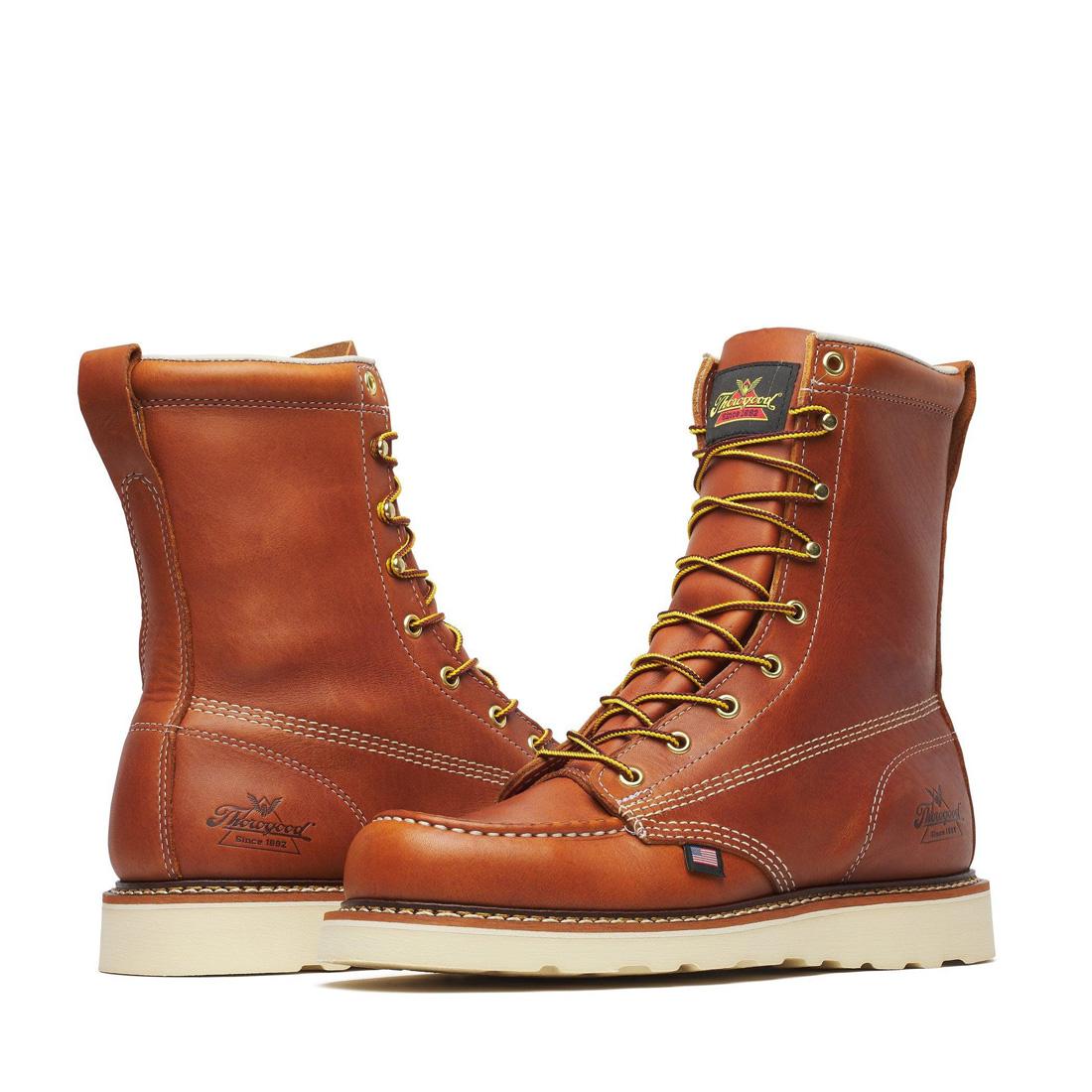 Thorogood American Heritage 8" Moc Toe Boot Maxwear Wedge Tobacco 814-4201 Image 2
