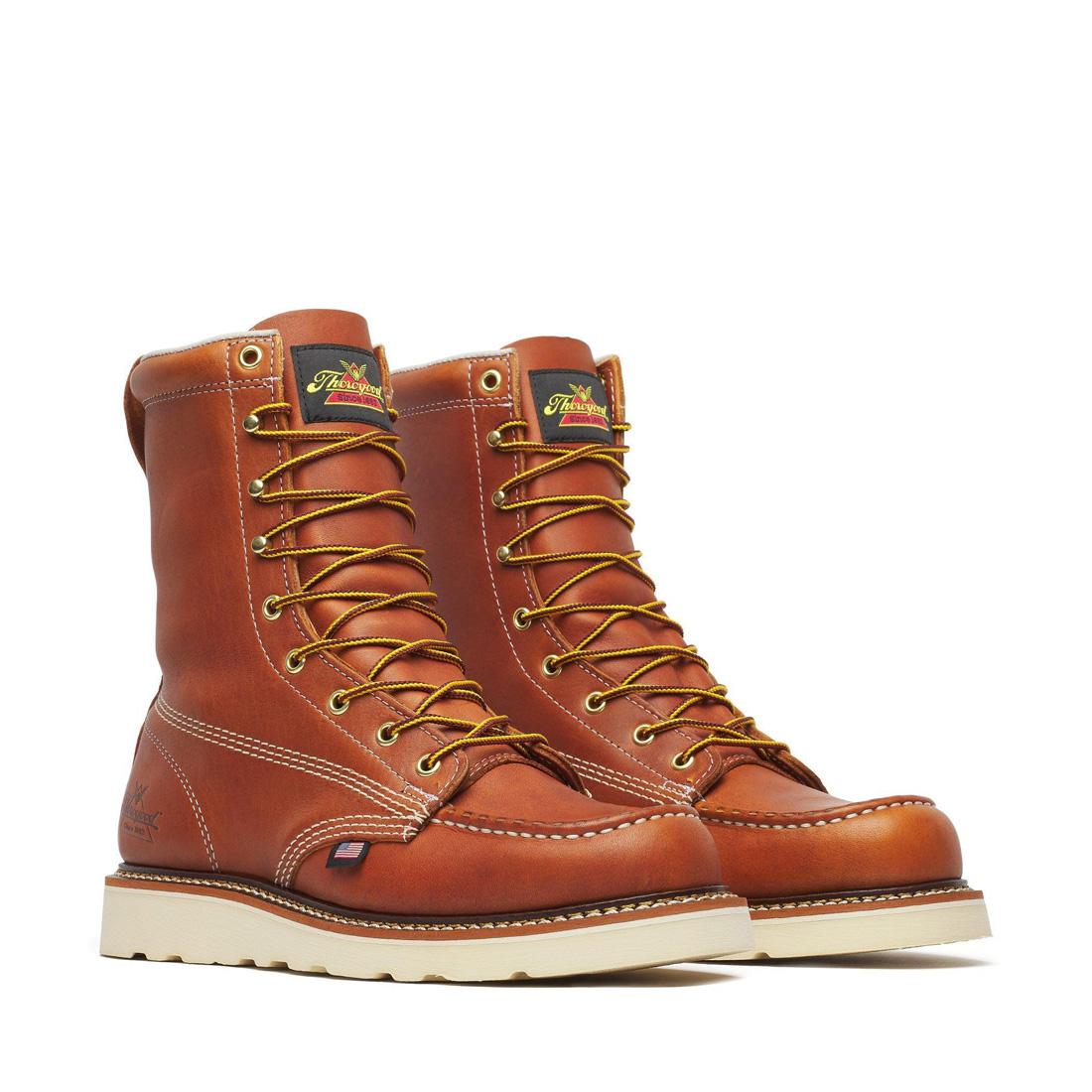 Thorogood American Heritage 8" Moc Toe Boot Maxwear Wedge Tobacco 814-4201 Image 4