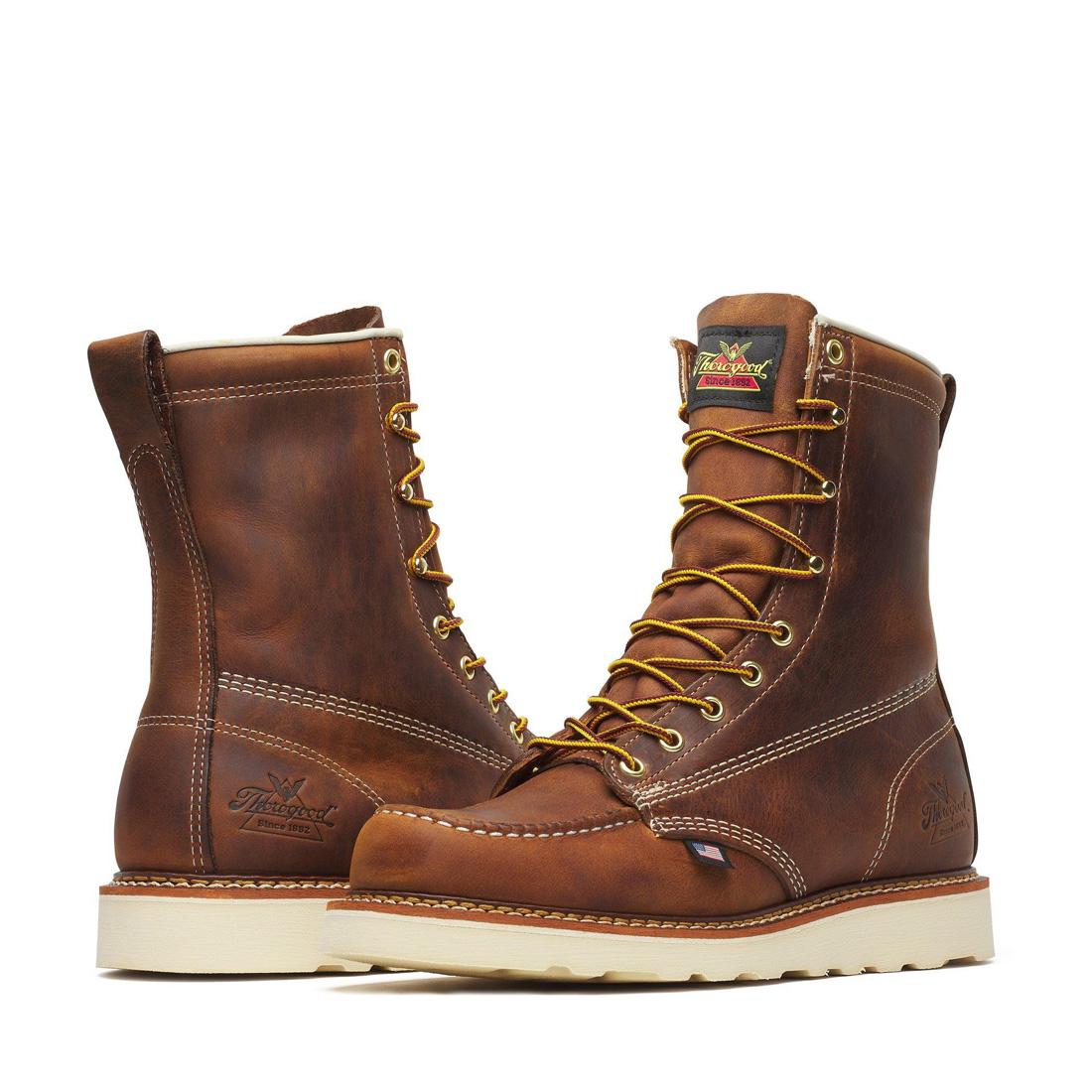 Thorogood American Heritage 8" Moc Toe Boot Maxwear Wedge Trail Crazy Horse 814-4178 Image 2