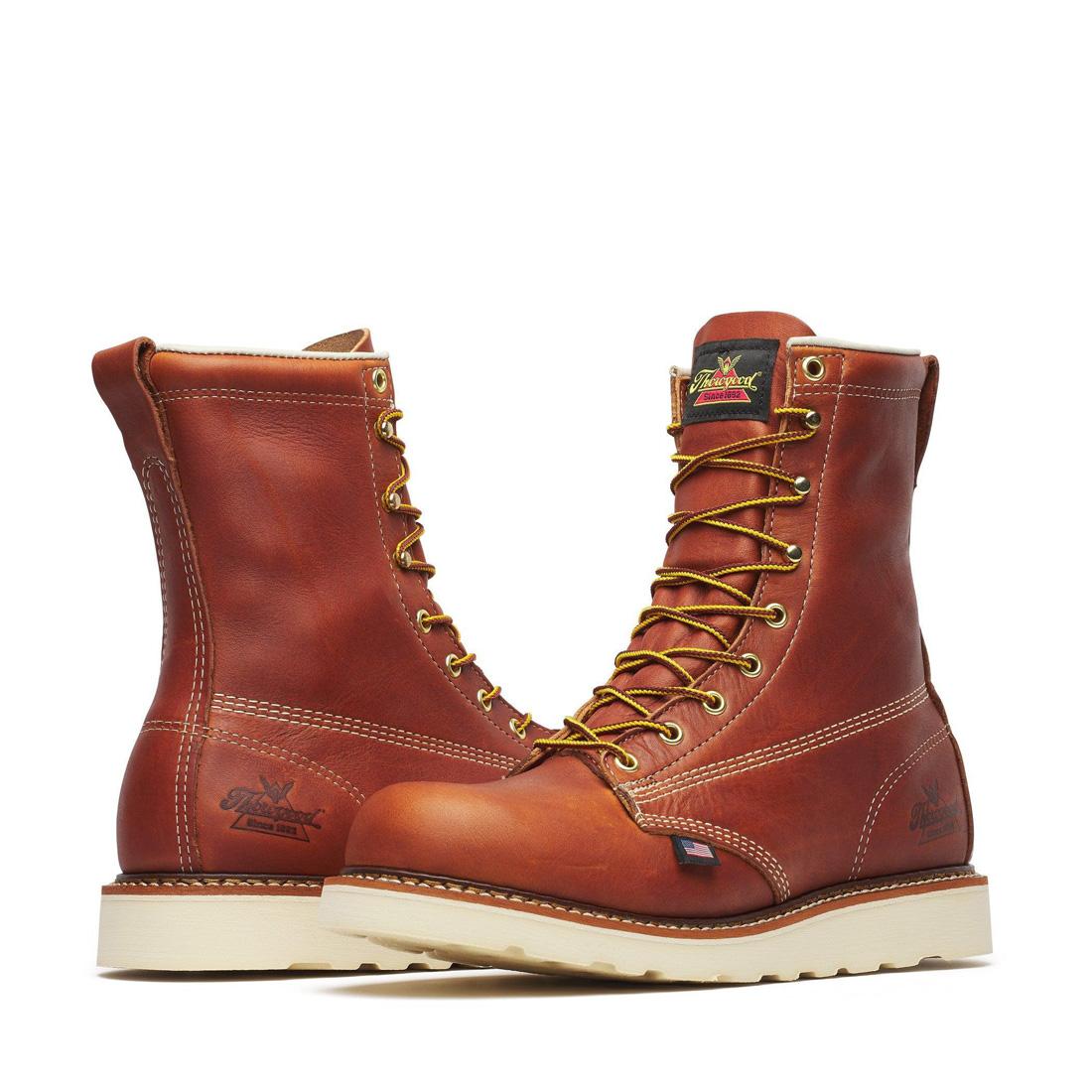 Thorogood American Heritage 8" Plain Toe Boot Maxwear Wedge Tobacco 814-4364 Image 2