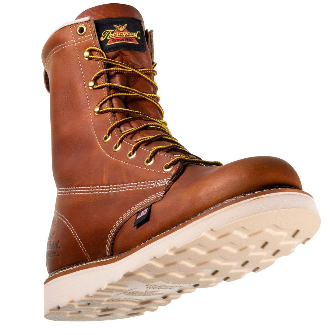 Thorogood American Heritage 8" Plain Toe Boot Maxwear Wedge Tobacco 814-4364 Image 4