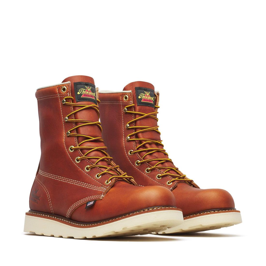 Thorogood American Heritage 8" Plain Toe Boot Maxwear Wedge Tobacco 814-4364 Image 6