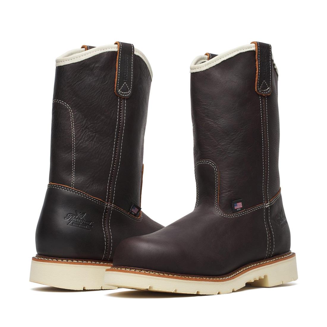 Thorogood American Heritage Waterproof 11" Steel-Toe Pull-On Boot Briar Pitstop 804-4939 Image 2