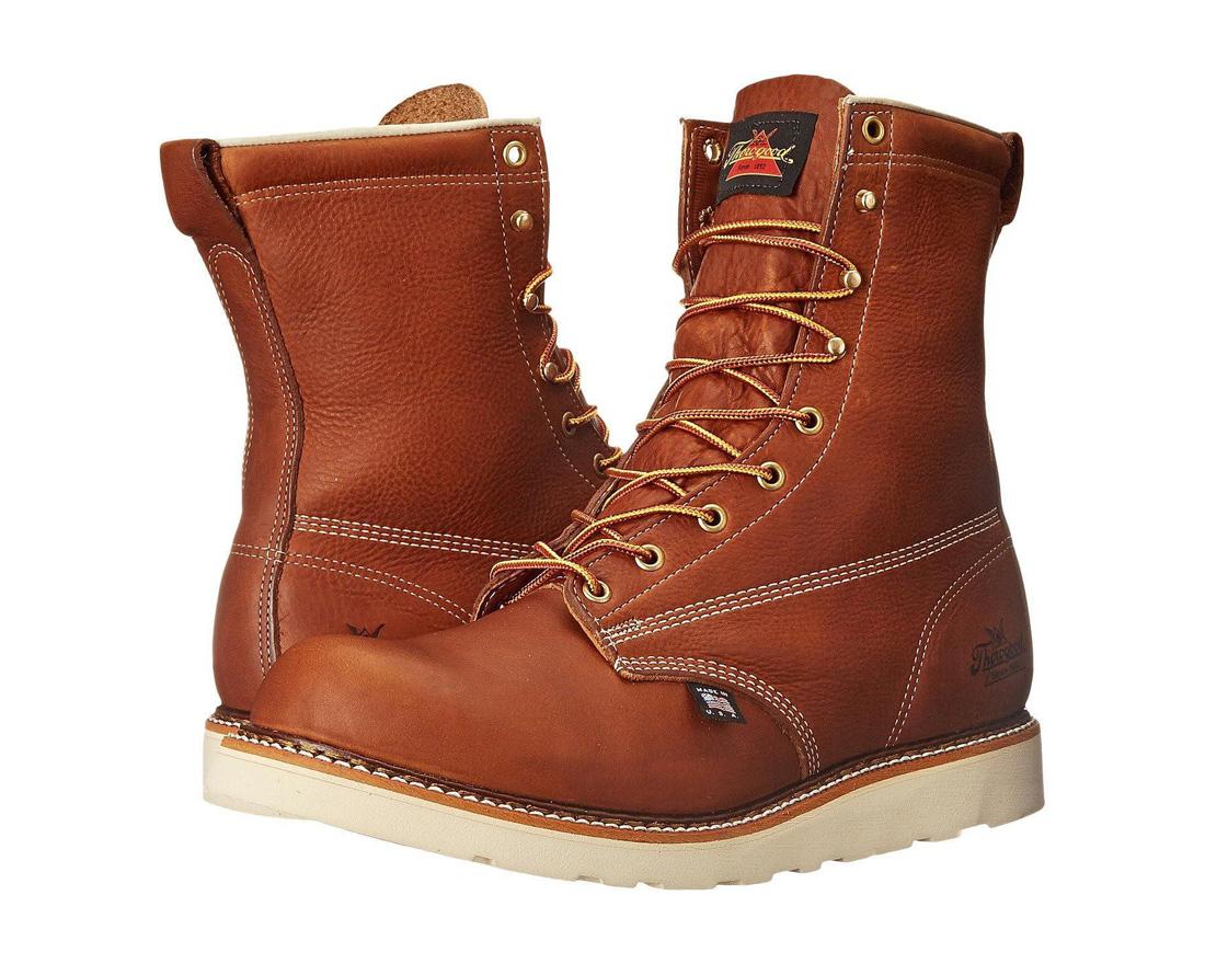 Thorogood American Heritage Waterproof 8" Composite Toe Plain Toe Boot Maxwear Wedge Tobacco 804-4210 Image 2