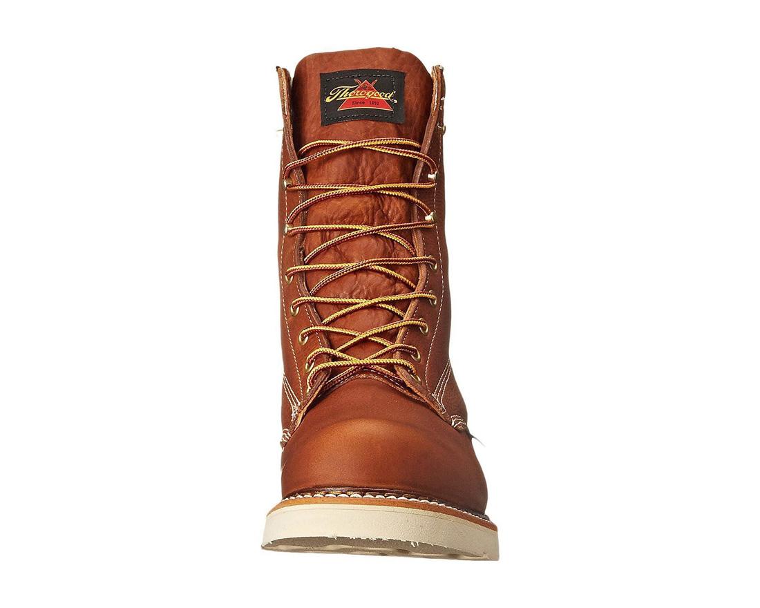 Thorogood American Heritage Waterproof 8" Composite Toe Plain Toe Boot Maxwear Wedge Tobacco 804-4210 Image 4