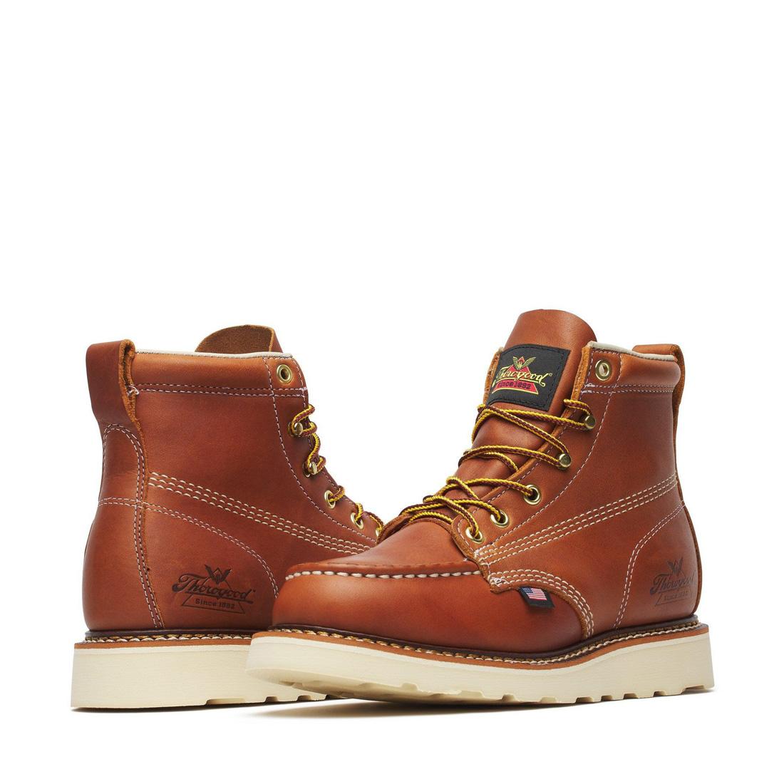 Thorogood Women's American Heritage 6 Tobacco Moc Toe Maxwear Wedge 514-4200 Image 7