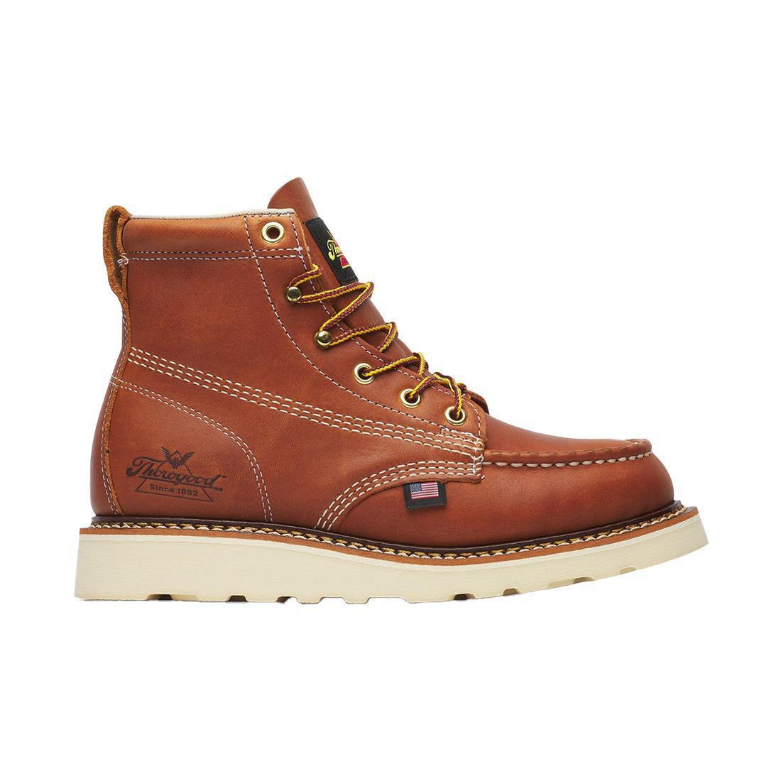 Thorogood Women's American Heritage 6 Tobacco Moc Toe Maxwear Wedge 514-4200 Hero
