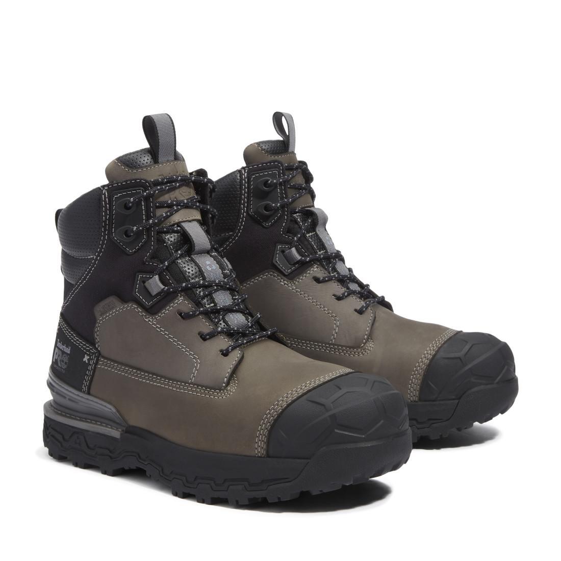 Timberland Pro Boondock Ultralight Waterproof Composite Toe Work Boots Grey Front-upper View