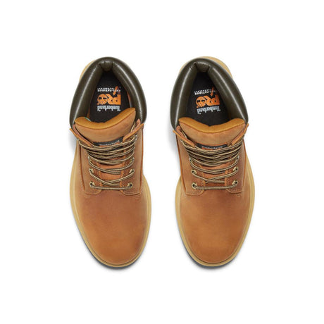 Timberland Pro Direct Attach 6 Inch Soft-Toe Waterproof Boot Wheat Front-upper View