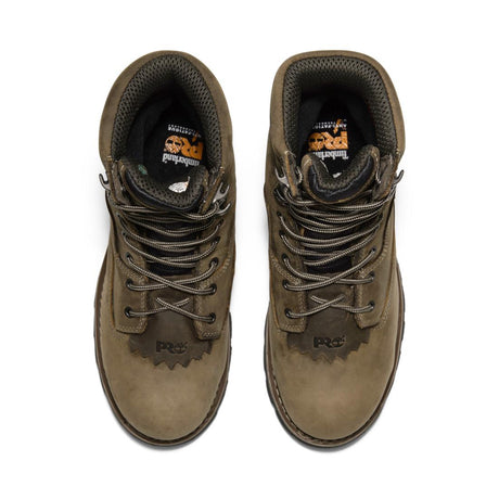 Timberland Pro Evergreen EV Waterproof Composite Toe 400g INS Work Boots – Medium Brown Front-upper View